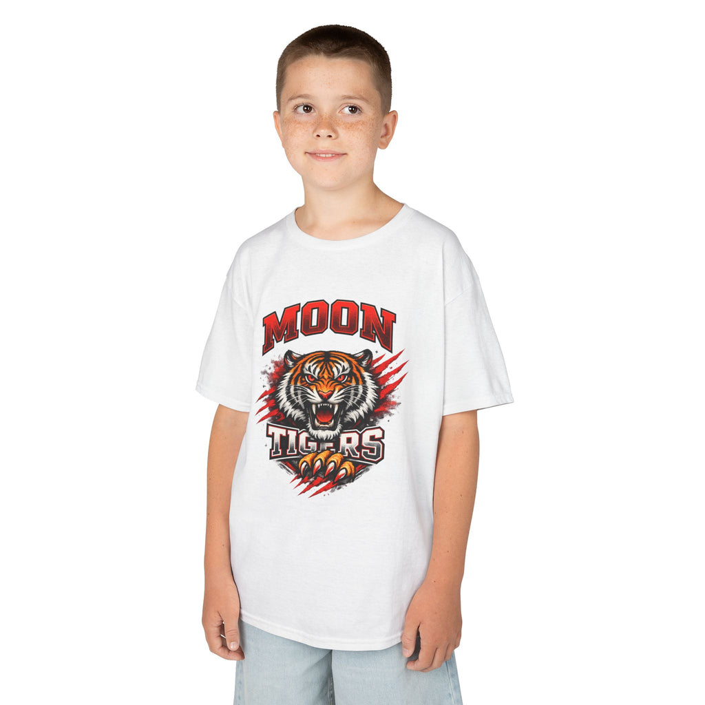 Moon Tigers Kids T‑Shirt – Fierce Tiger Graphic Tee for Boys & Girls