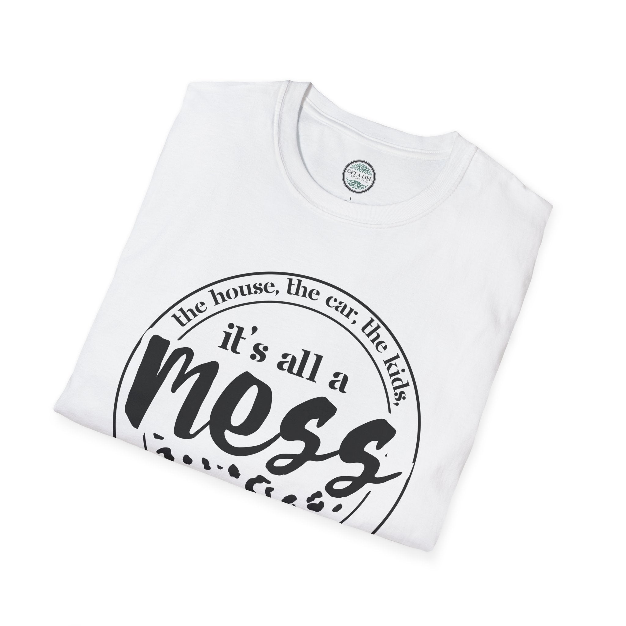 It's All a Mess T-Shirt — Funny Mom Life Leopard Graphic Tee