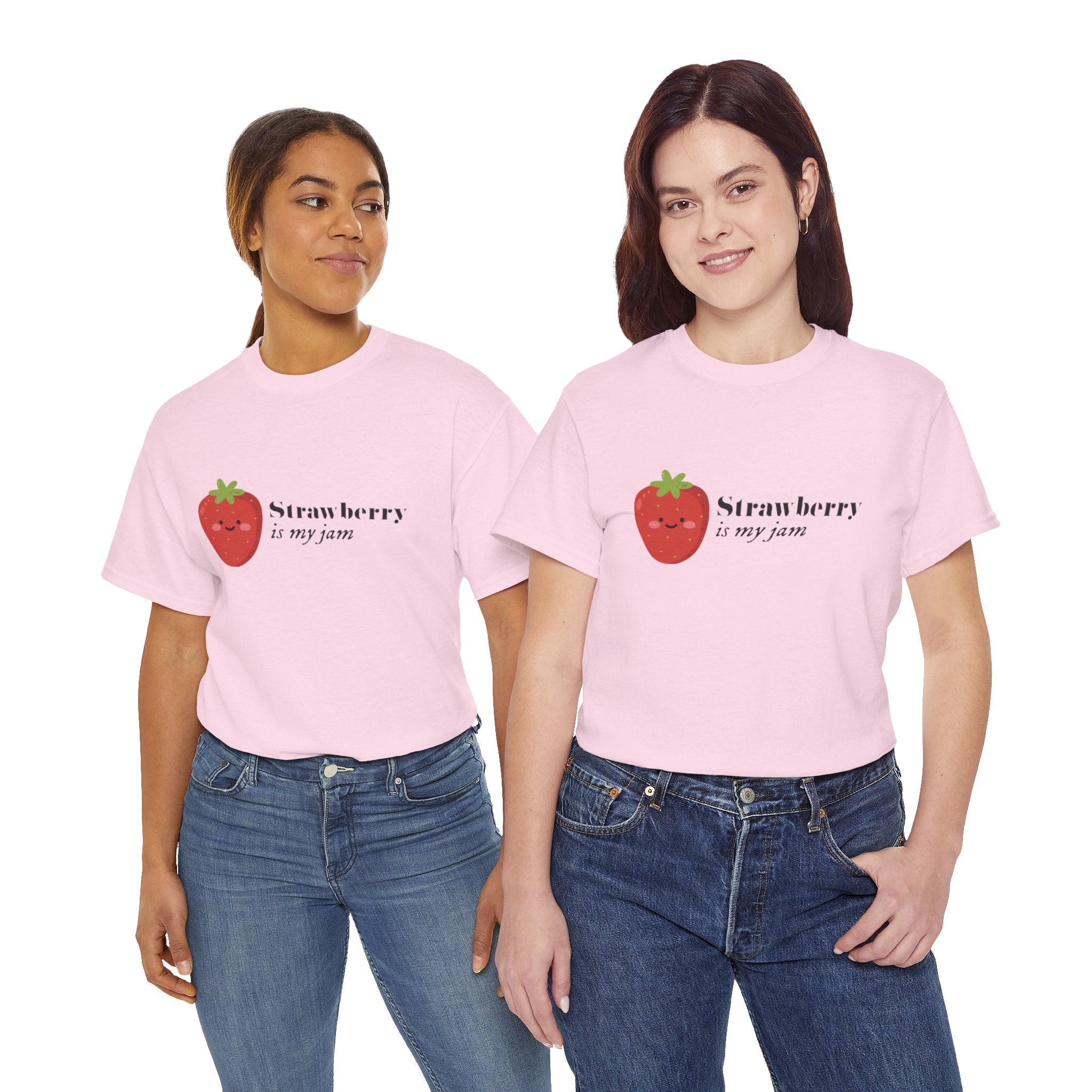 T-Shirt — “Strawberry is my jam” Cute Kawaii Strawberry Graphic Tee